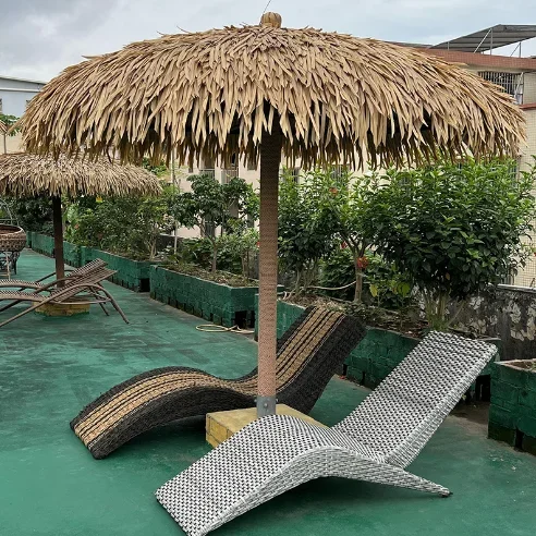 2025 Factory Direct Cost Price Beach Thatch Umbrella Free Sample Offered Diverse Designs Man-Made Artificial Plant