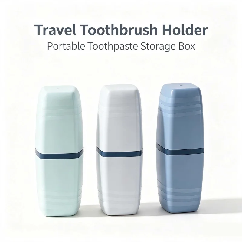 1Pc Portable Toothbrush Toothpaste Storage Case, Travel Camping Toothbrush Protective Holder, Multifunctional Travel Wash Cup.