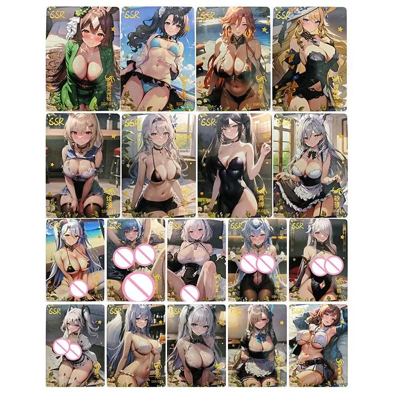 Anime Godin Verhaal Zeldzame SSR Collectible Card Jingliu Mavuika Firefly Taiho Raiden Shogun Mona Shinano Speelgoed voor jongen Verjaardagscadeau