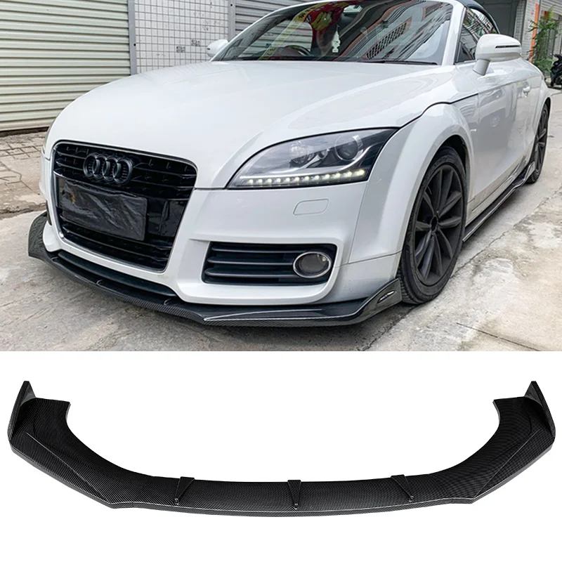 

For Audi TT TTRS 2004 05 06 07 08 09 10 11 12 13 15 16 Front Bumper Lip Chin Splitter Bodykit 3Pcs/Set Black Carbon Accessories