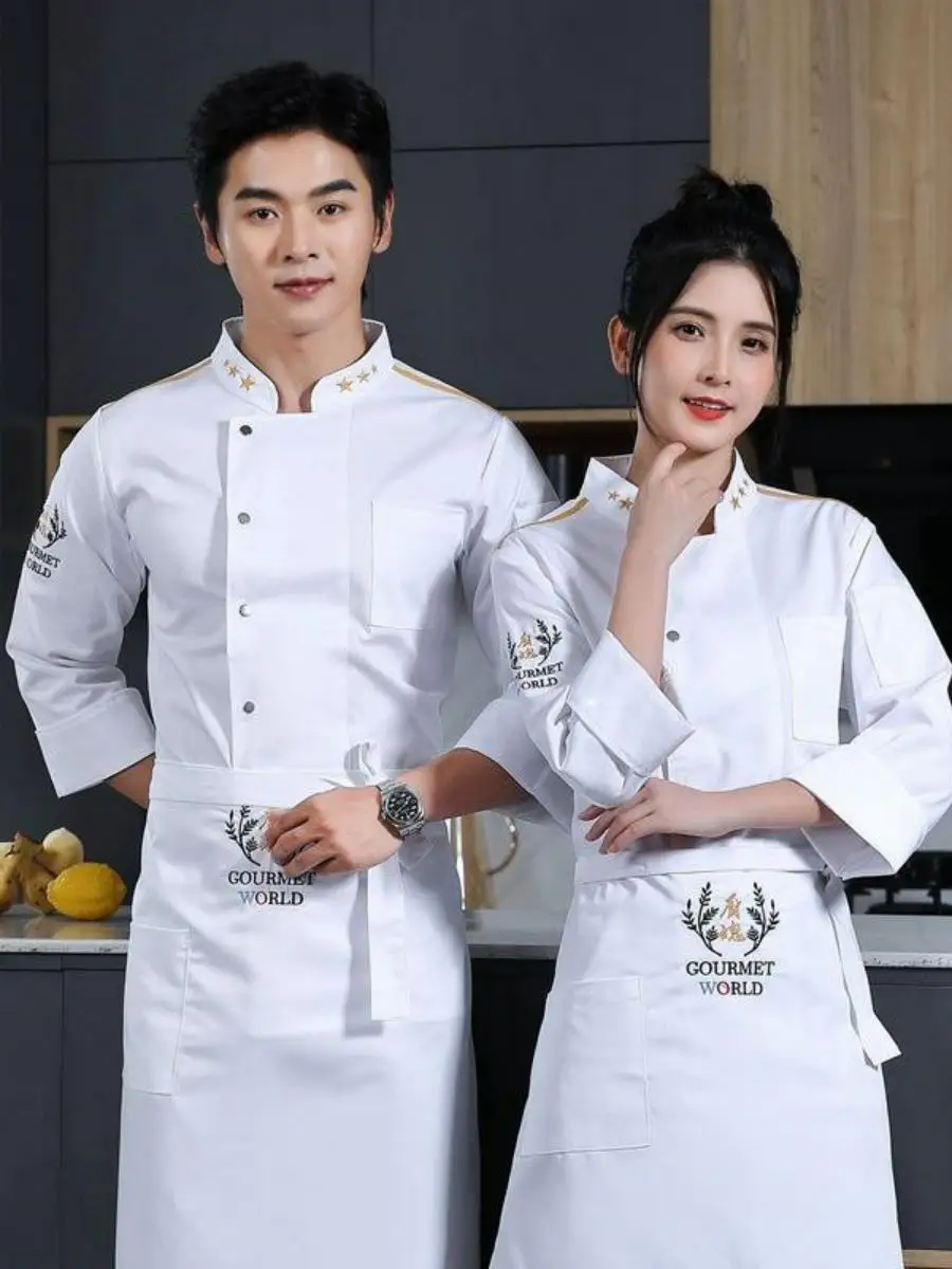 

Водонепроницаемая униформа для поваров с коротким рукавом, большие размеры, мужская кухонная одежда для китайской кухни, для отелей и ресторанов