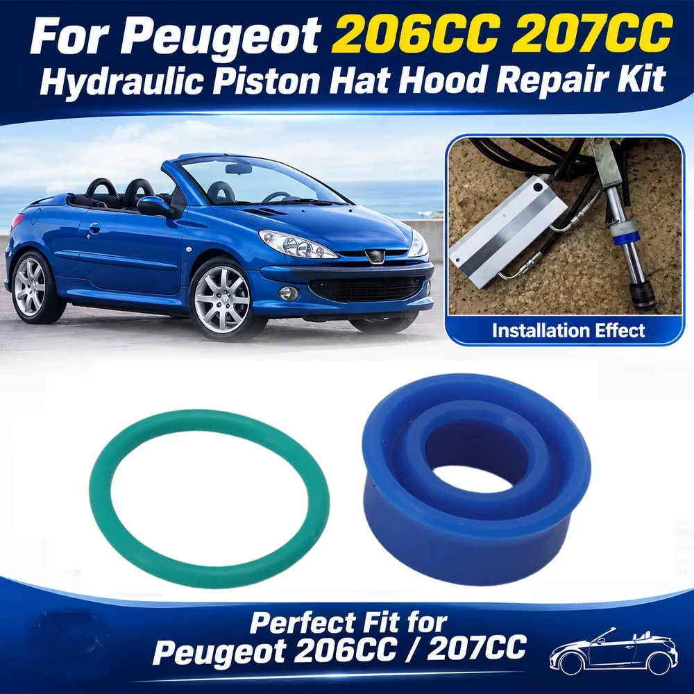 Für Peugeot 206CC 207CC Hydraulischer Kolbenhut-Dichtungssatz zur Motorhaubenreparatur – Detail 1