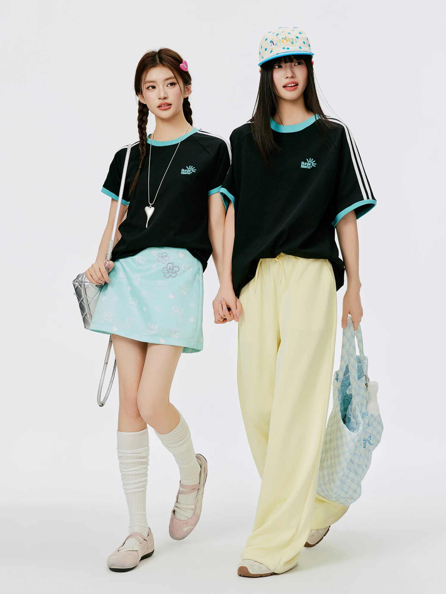 

Женская спортивная футболка Burgenland в полоску, летняя повседневная футболка с круглым вырезом, универсальный свободный крой, хлопковый топ