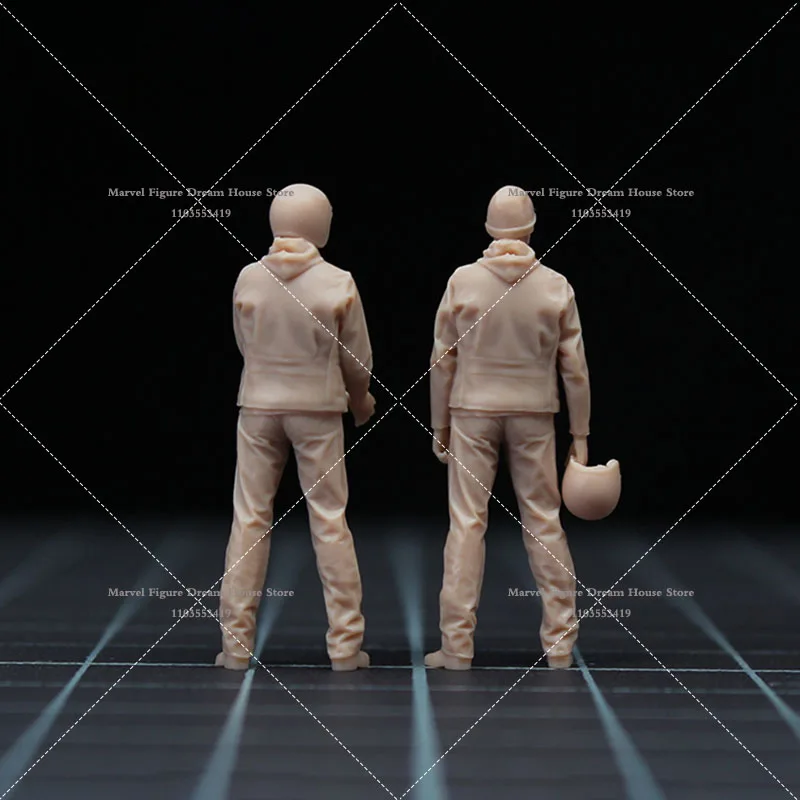 1/64 1/43 Miniaturowa Scena Akcesoria Biały Model Niepomalowany Motocykl Męski Chłopiec Dziewczyna Kierowca Mini Figurka Akcji Model