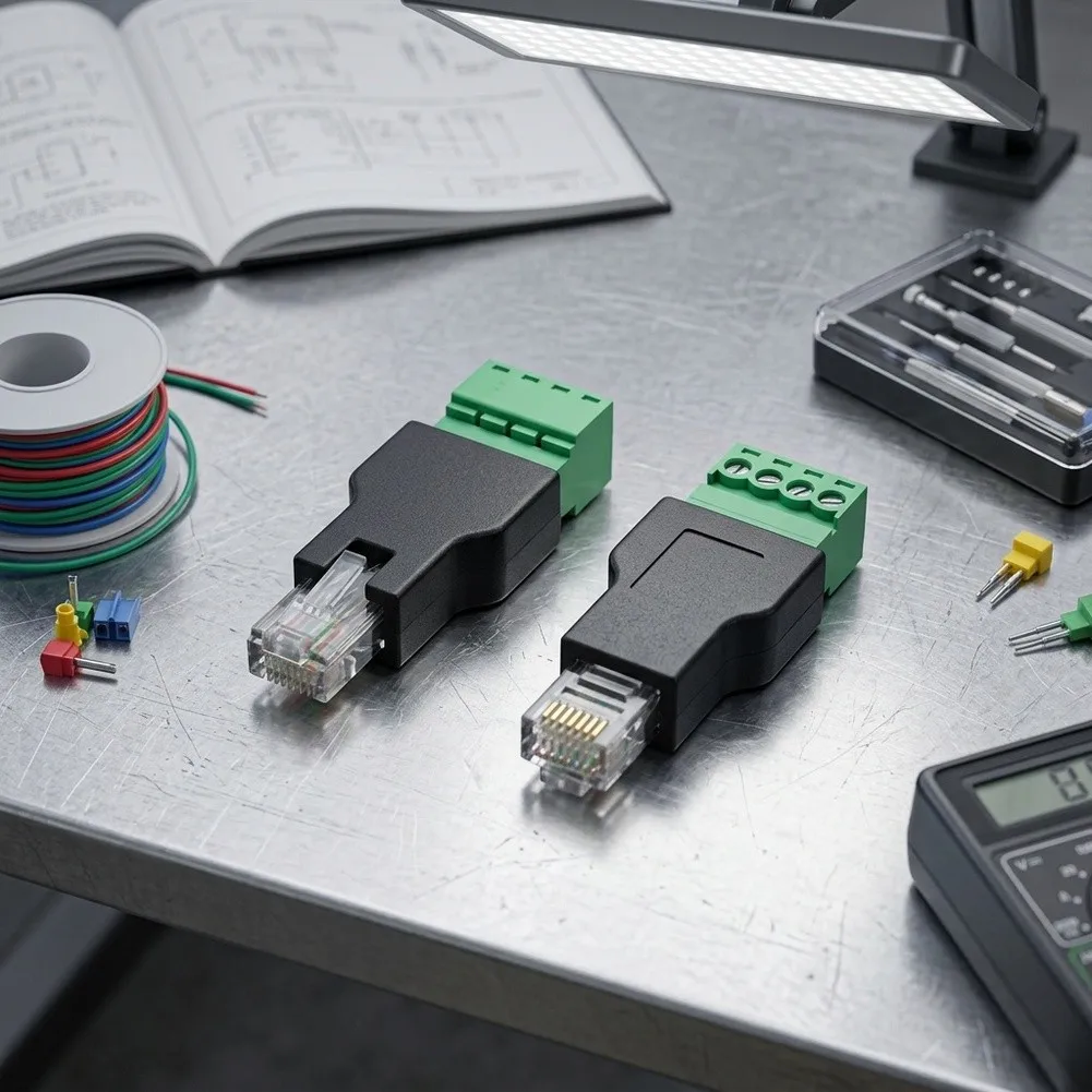 For Home Networking As Shown RJ11 To 4-Pin Adapter RJ11 To 4PIN Adapter RJ12 Terminal Block No Soldering Required