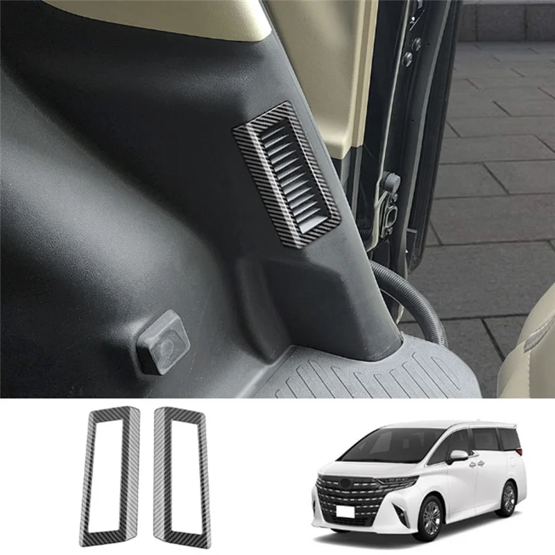 

Sp-Для Toyota ALPHARD VELLFIRE 40 серии 2023+ из углеродного волокна, средний ряд, накладка на воздуховыпускное отверстие автомобиля, запасные части для салона автомобиля