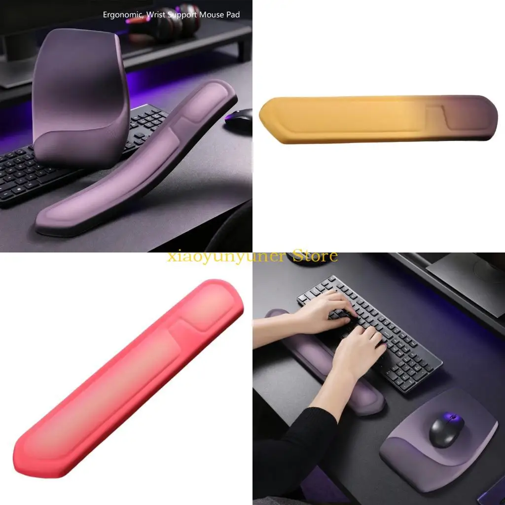 P9JB Ergonomic Keyboards Wrist Rest Supports Cushion Skin Friendly Silicone Material