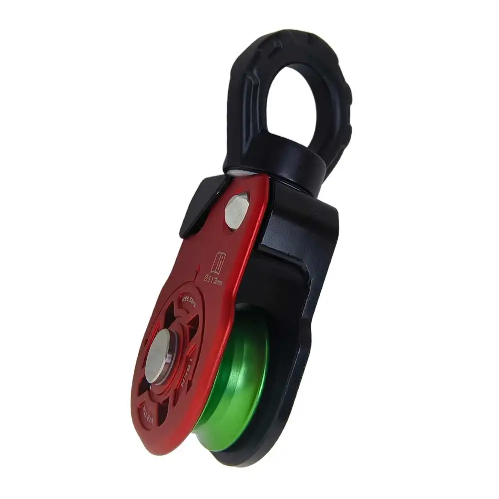 36KN Rotierende Einzelrolle für Klettern, Seilrutschen, Canyoning, Seitenplatten-Lastrolle, Kletterseil-Zugangsgerät – Detail 5