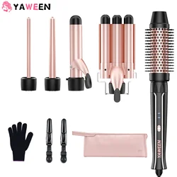 Curling Iron 5-in-1 Hair Curler Professional Curling Wand Beach Waves Hair Tools Appliances Suitable For All Hair Types