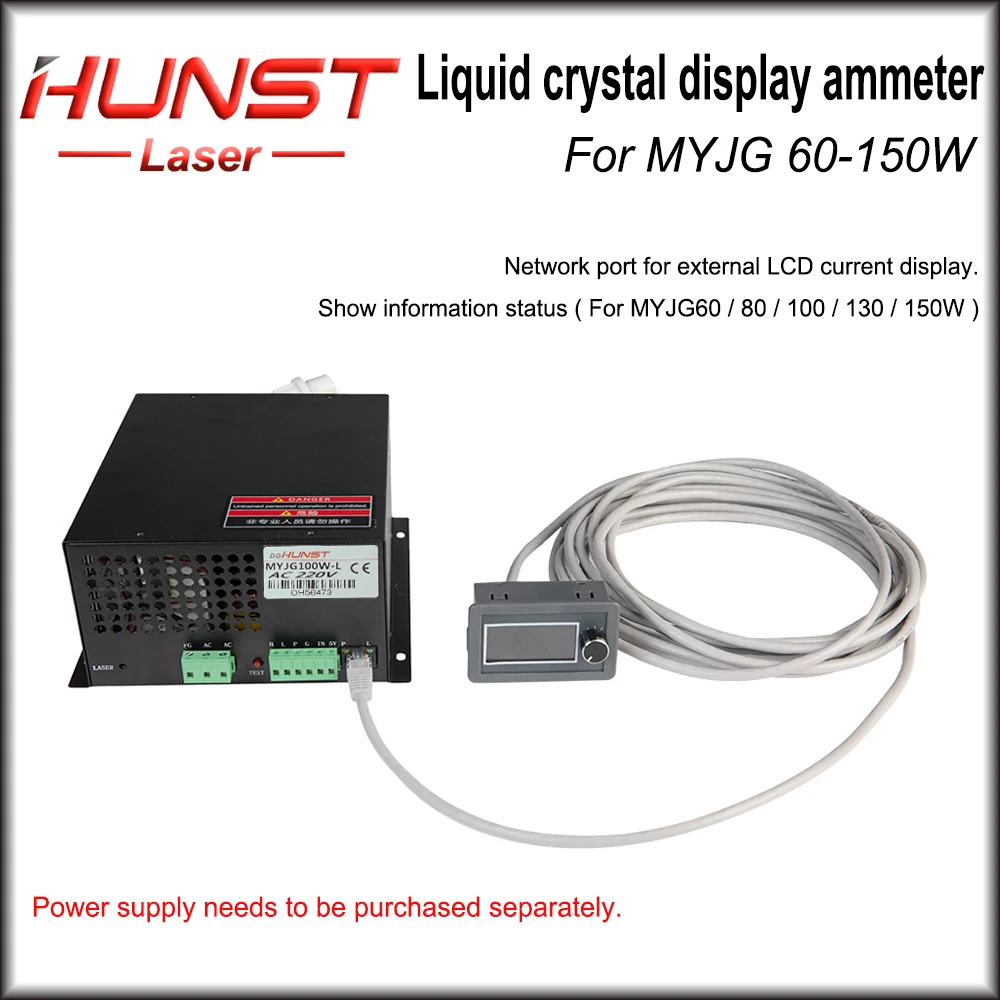 Imagem -05 - Hun- Display Lcd para Medidor de Corrente Myseries 60w 80w 100w 130w Tela Externa Fonte de Alimentação a Laser Co2