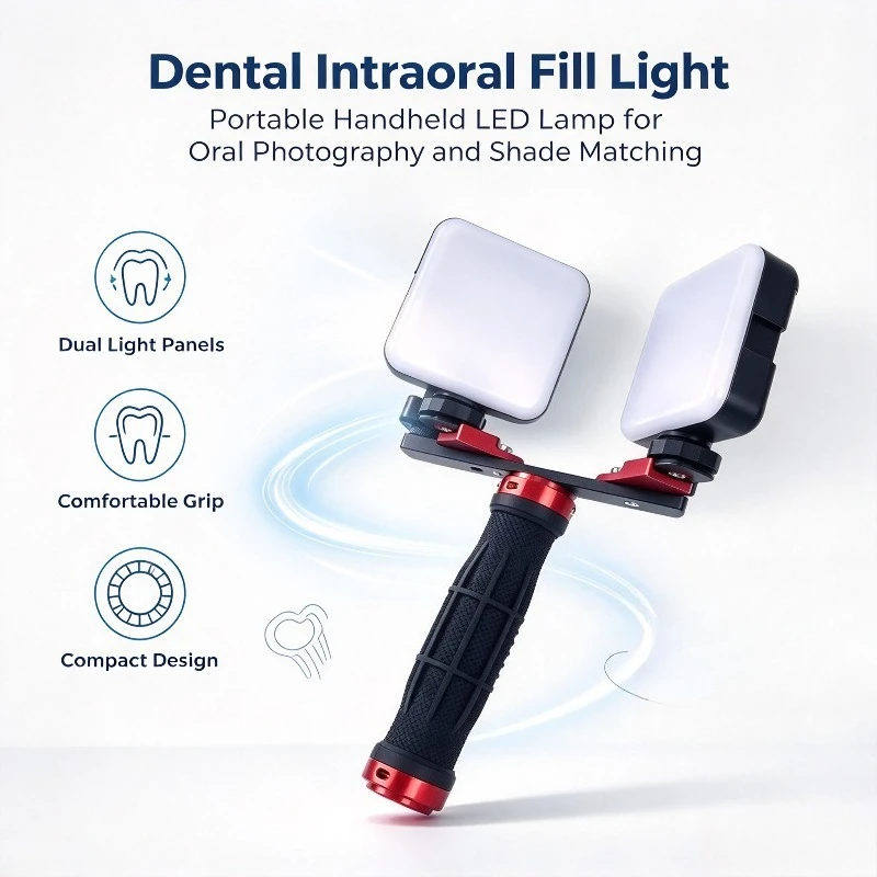 Handheld LED Fill Light for Intraoral Photography, Portable Multi-function Tooth Shade Matching Light for Mobile Shooting