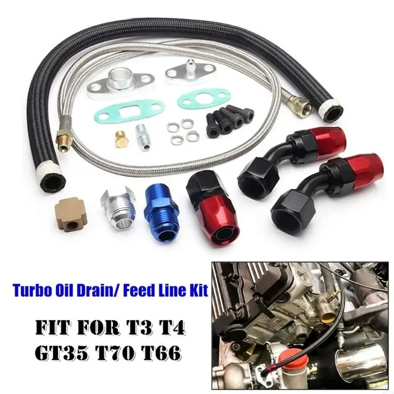 

Мощный комплект маслопроводов для турбокомпрессора. Универсальный комплект маслопроводов с наддувом. Быстрое крепление для D7YA.