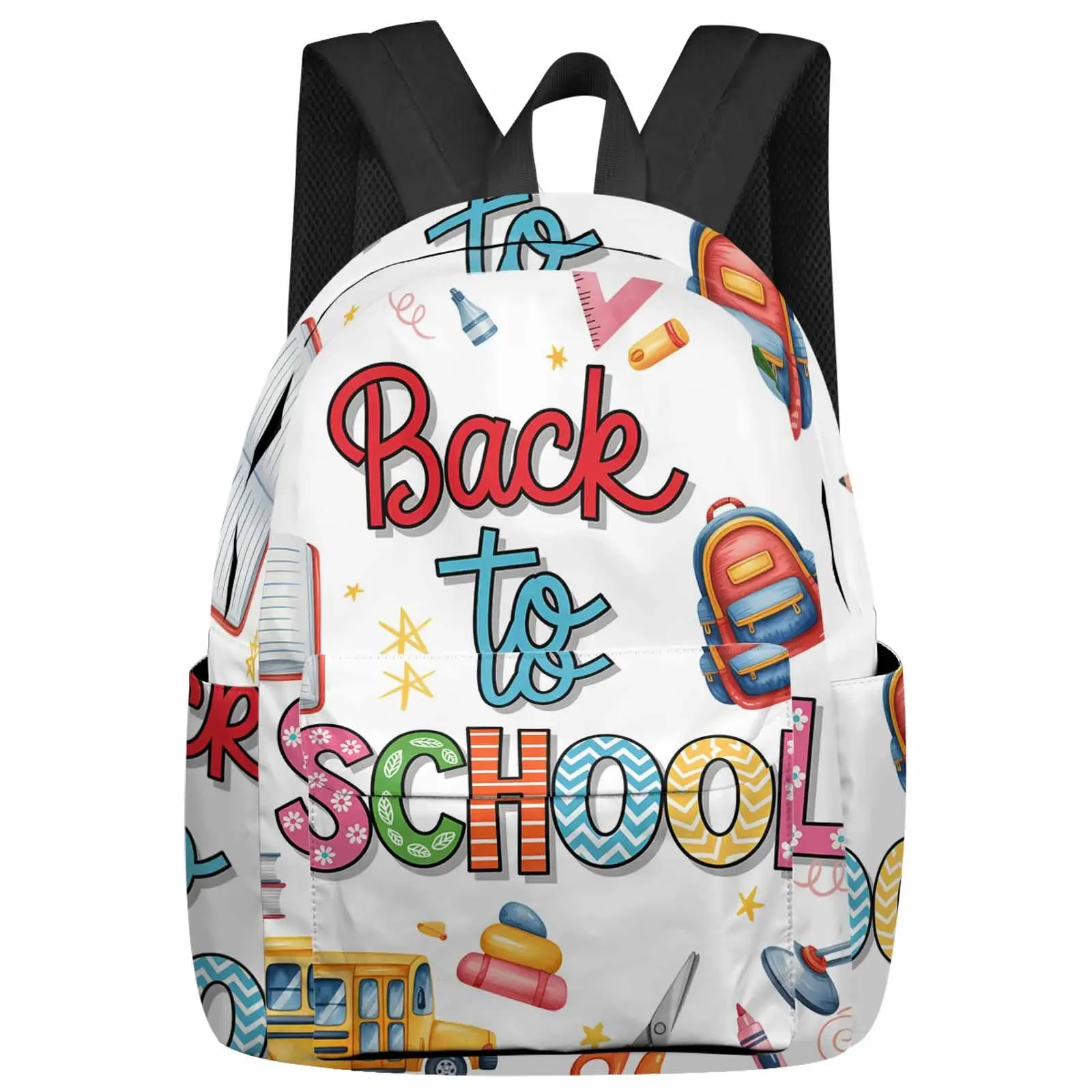 

Watercolor School Season Globe Backpacks Teenagers Student School Bags Men Women