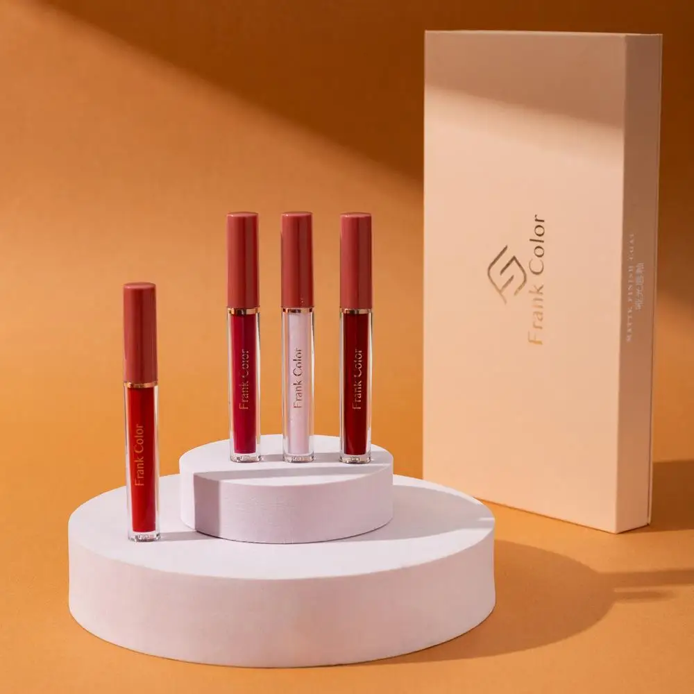 12 個マットリップグレーズセット女性のためのメイクアップノンスティックカップスムーズな長期的な防水保湿口紅ギフトボックスセット E6B2