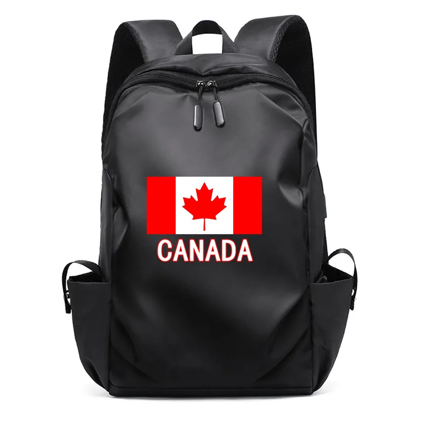 

Waterproof Business Laptops Backpack Men Women's Laptop School Bagpacks Canada Flag Pattern Printed Boy Girl Rucksack