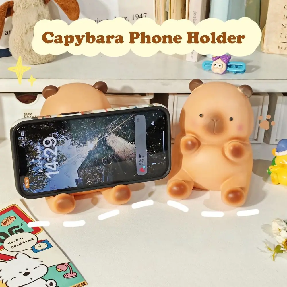 

Универсальный держатель для телефона Capybara, мини-портативный телефон, поддержка многофункциональных настольных украшений для телефона, планшета