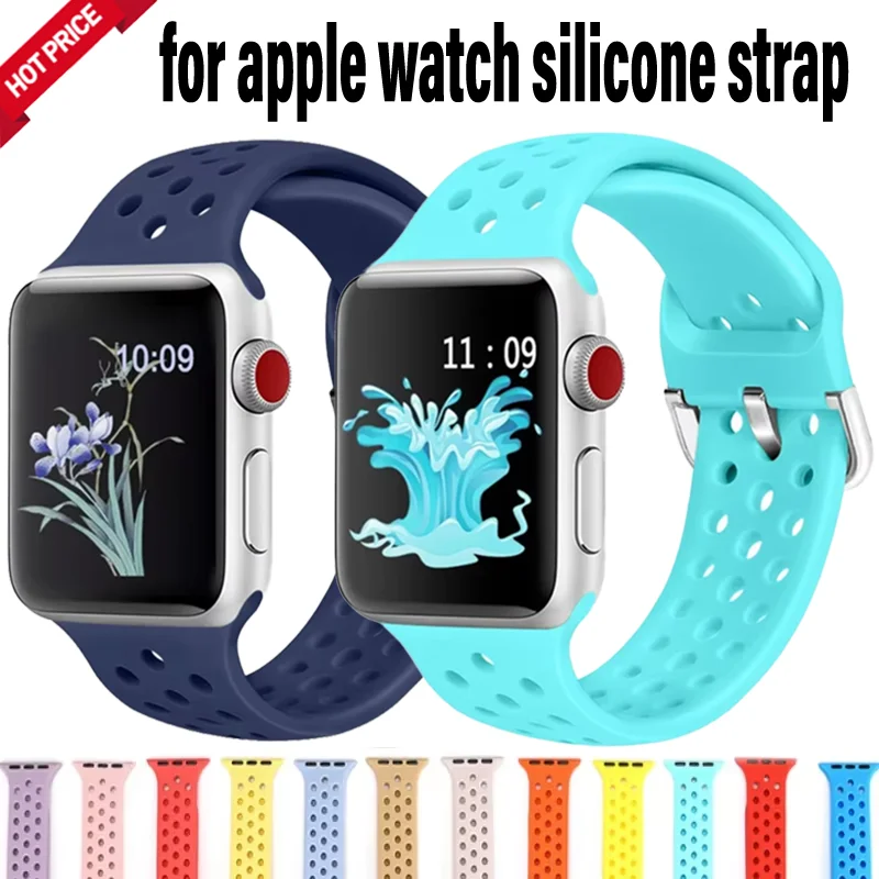 حزام سيليكون لساعة أبل الترا 2 11 10 9 8 7 6 5 4 SE الرياضة تنفس الفرقة iWatch 49 مللي متر 45 مللي متر 44/41/40/42/46 مللي متر Correa