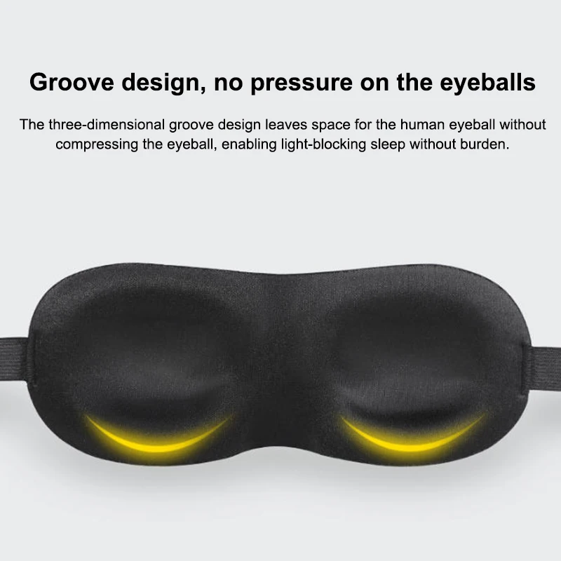 

3D Sleep Mask Blindfold Sleeping Aid Soft Memory Foam Eye Mask For Sleeping Travel Blockout Light Slaapmasker Eye Cover With Ear