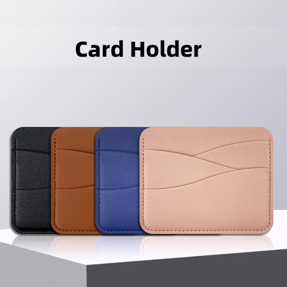 4-فتحة بطاقة حامل بطاقة على شكل موجة بولي Leather محفظة جلدية ذات سعة كبيرة حافظة محمولة لبطاقات الائتمان/بطاقات الهوية حافظة بطاقة رفيعة #5