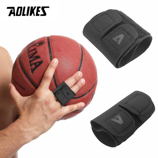 AOLIKES 1PC szyna na palec regulowane wsparcie palca Brace ochraniacz rękawa koszykówka ochraniacz stawu palca sportowa osłona palca