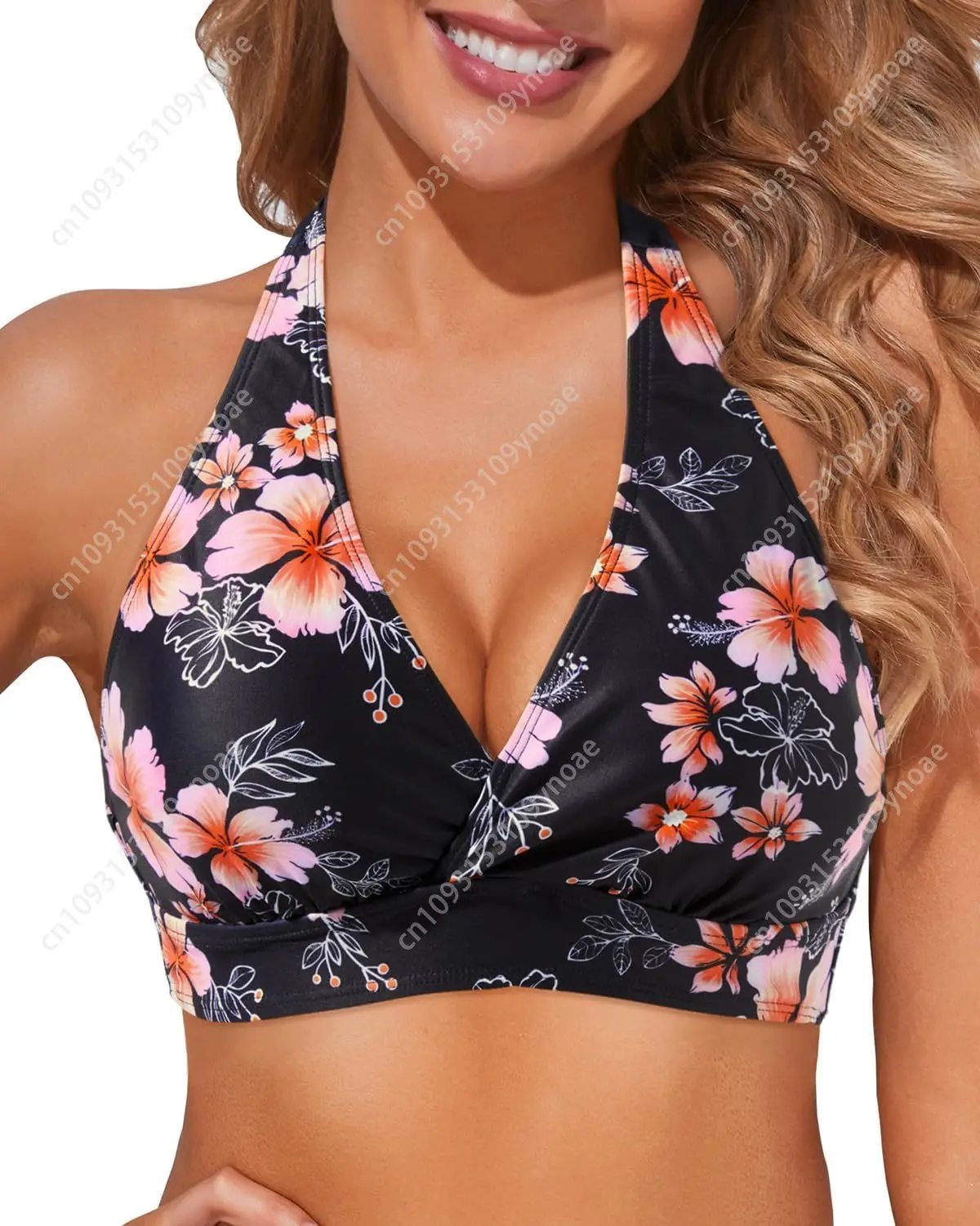 Hawaiian Palm Leaf Bikini Sexy Women Beach Halter Neck Top Push Up Bra Suspender Back Top Summer Fashion Bikinis Set Female