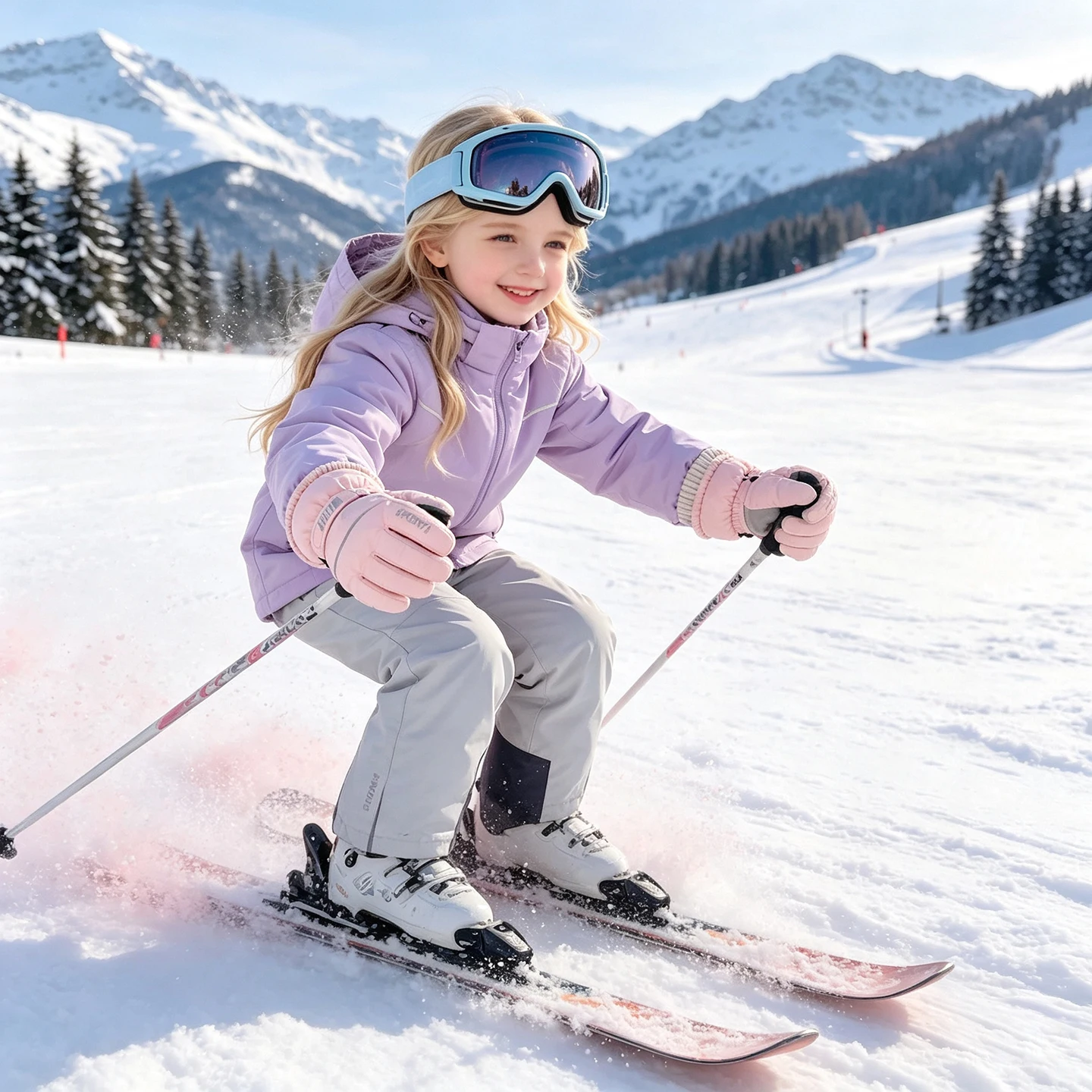 Winterhandschuhe für Kinder, wasserdicht, winddicht, für Mädchen und Jungen, mit dicker Fleece-Fütterung, Thermohandschuhe für Kinder, Outdoor-Schneehandschuhe für Sportaktivitäten. – Detail 7