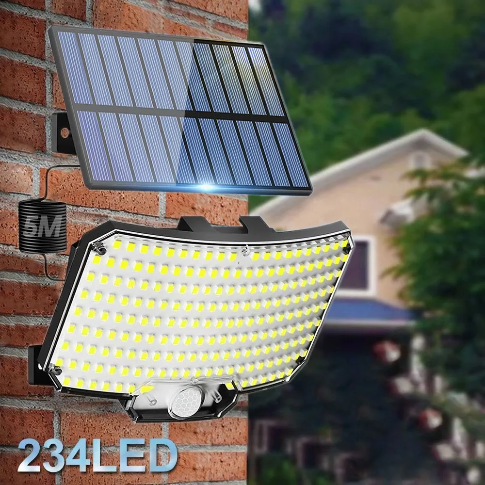 LED Solar light Solar Security Lights with Motion Sensor 3 Modes Waterproof Split Solar Flood Wall Lights For Outside Garage