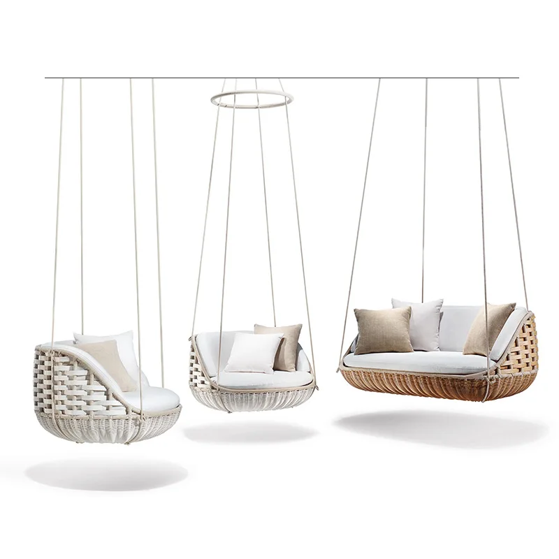 

Outdoor leisure creative hanging basket swing villa garden bed and breakfast hotel scenic spot