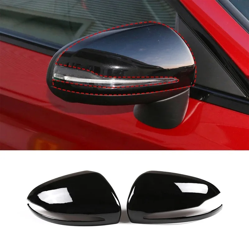 

Car Rear View Mirror Cover Trim Sticker Side Mirror Cap Decoration For Mercedes Benz C E S GLC Class W206 W214 W223 X254 RHD