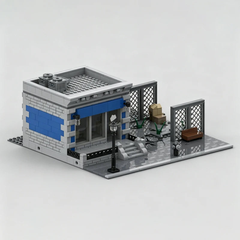 City Street Shop And Alley Architecture Model Custom Building Blocks DIY Assembly Educational Toy Popular Gift For Collectors