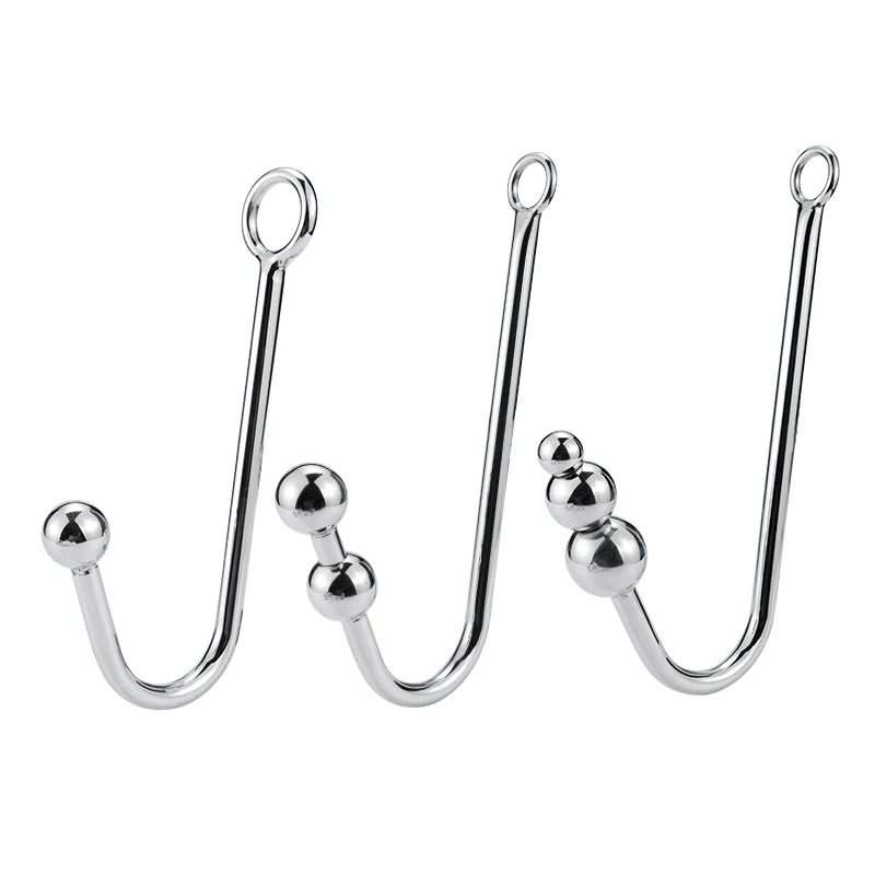 Anal Hook Metal Anal Plug With Ball Hole Butt Plug Dilator Prostate Massager Exotic Anal Plug Sex Toy For Man Male BDSM Game