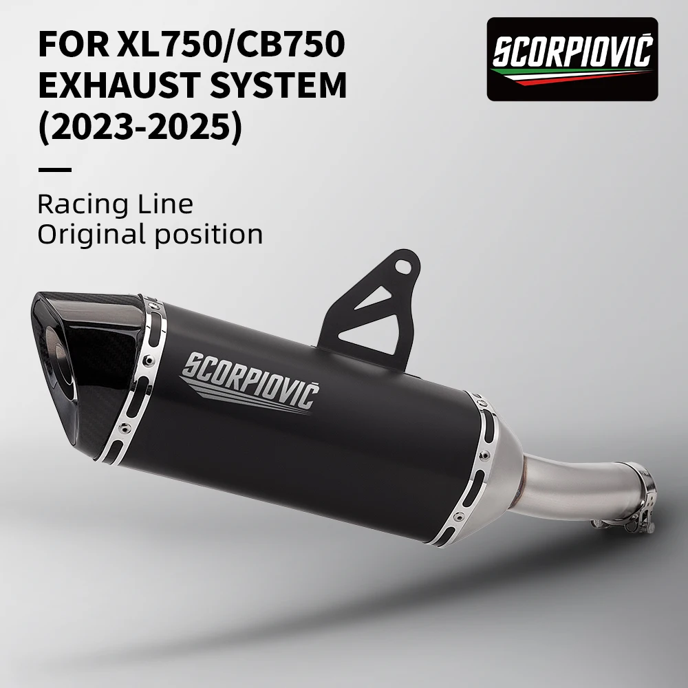 Suitable for T XL750 Hornet 750 Transalp Escape motorcycle exhaust muffler integrated connecting pipe 2023 2025