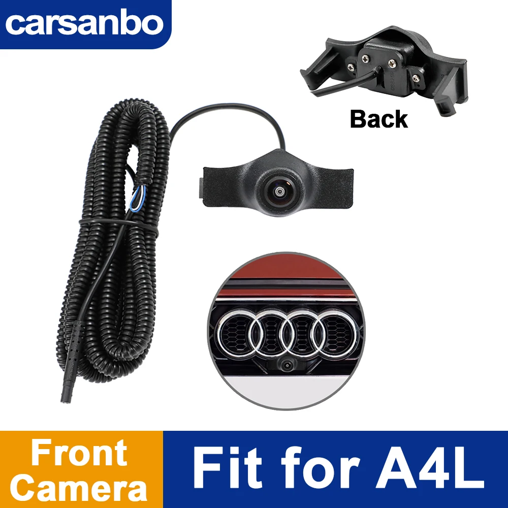 Carsanbo مناسب لأودي 4L 2020 كاميرا الرؤية الأمامية 150 درجة وكاميرا الرؤية الليلية سهلة التركيب كاميرا السيارة