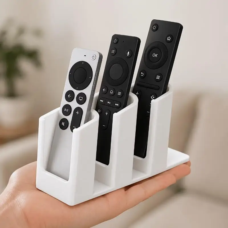 1/2/3 Slot Remote Control Storage Box Waterproof Desktop Organizer Space Saving for Home Hotel Office Dorm Daily Use