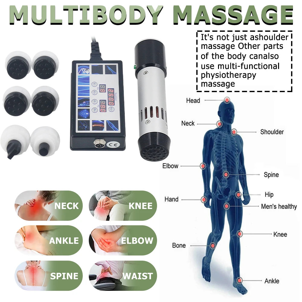 300MJ Shockwave เครื่องบําบัดสําหรับนวดผ่อนคลาย Body ที่มีประสิทธิภาพ ED Treatment บรรเทาอาการปวดกายภาพบําบัด Shock Wave Massager