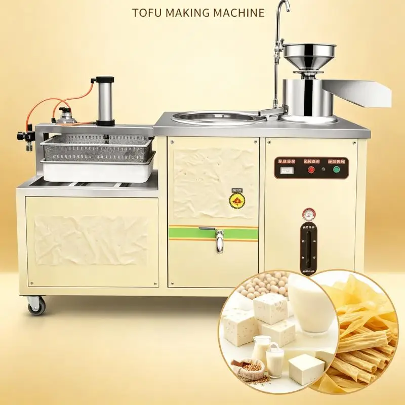 Automatic Tofu Processing Machine Commercial Soybean Milk Maker Bean Curd Production Equipment High Efficiency