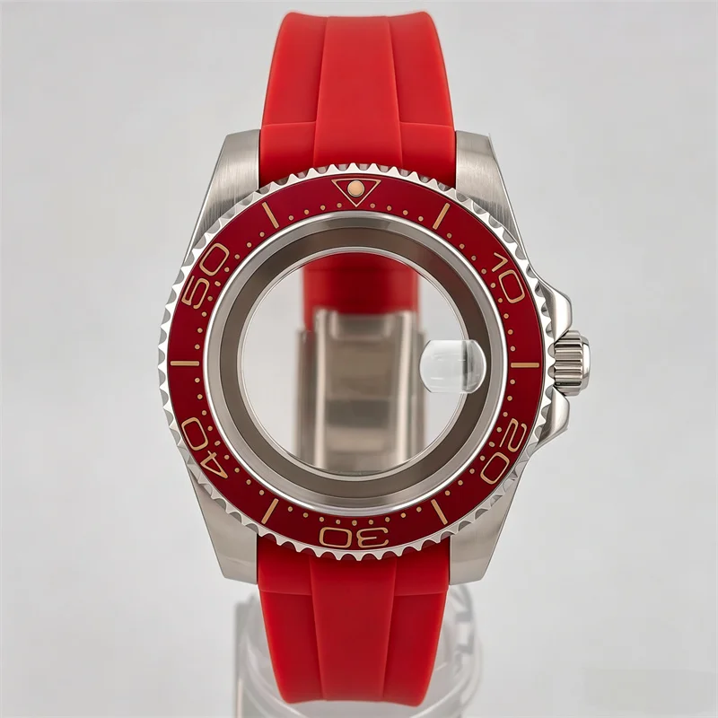 40mm-submersible-silver-case-with-sapphire-glass-red-yellow-and-orange-rubber-strap-compatible-with-ronda-515-nh35-nh34-movement