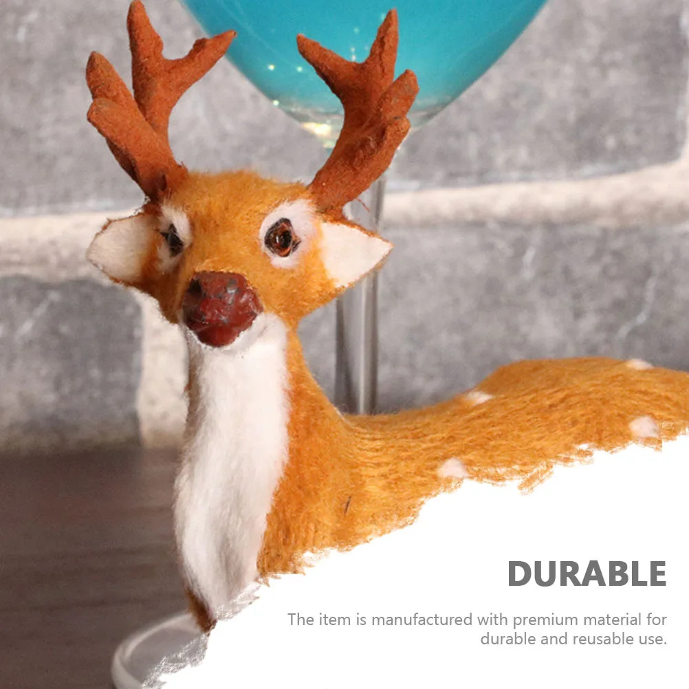 

5Pcs Vintage Style Christmas Deer Decoration Realistic Elk Ornaments Home Office Xmas Props Decorative Resin Elk Ornaments