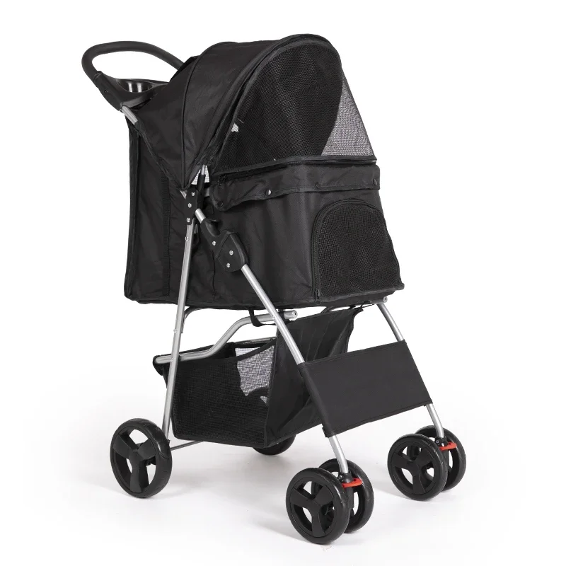 Pet Stroller,4-wheel Pet Stroller Hot Selling Separate Pet Trolley Easy Folding Large Cross-border Dog Pram