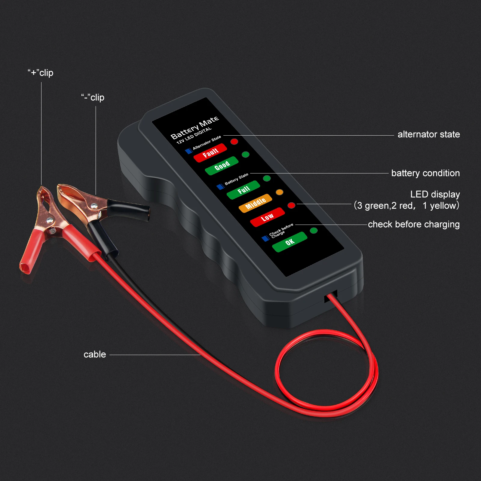 12 فولت جهاز اختبار بطارية الس - مراجعة Alternator Tester Digital Diagnostic Tool وسعره