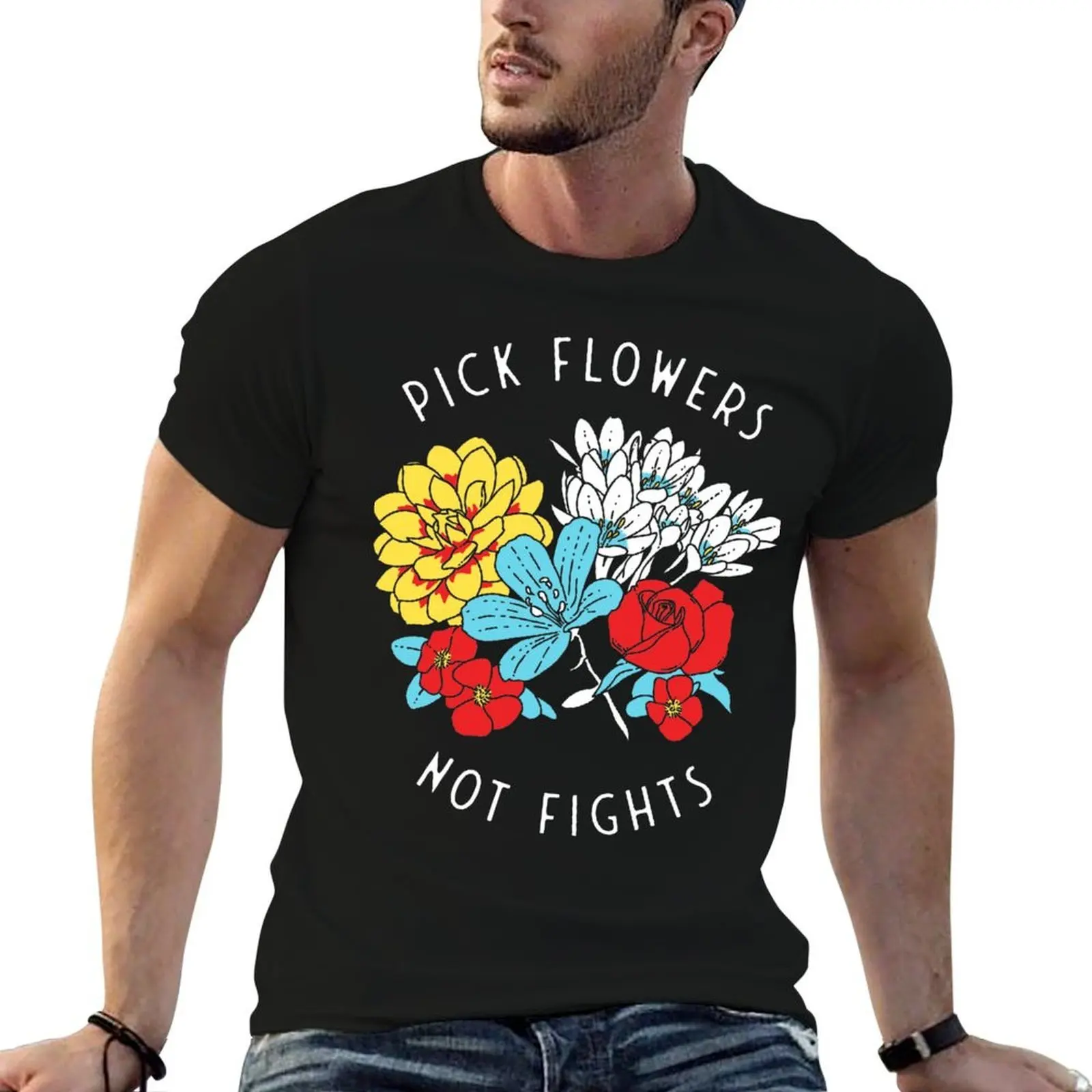 

Flowers T-Shirt man t shirt cotton high quality t shirt man cotton T-Shirt