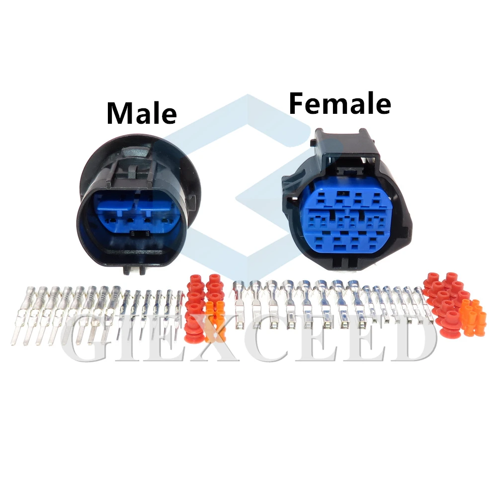 1 Set 14 Pin Auto Parts Miniature Auto Electric Wire Waterproof Plug Car AC Assembly Male Female Docking Wire Connector