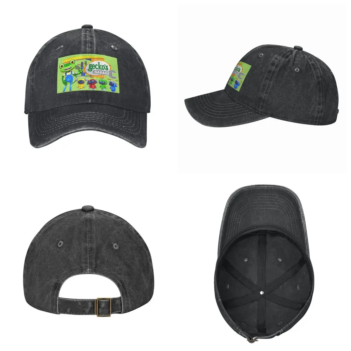 Geckos Garage Kids Baseball Caps Snapback Denim Hats Outdoor Adjustable Casquette Streetwear Baseball Cowboy Hat for Unisex