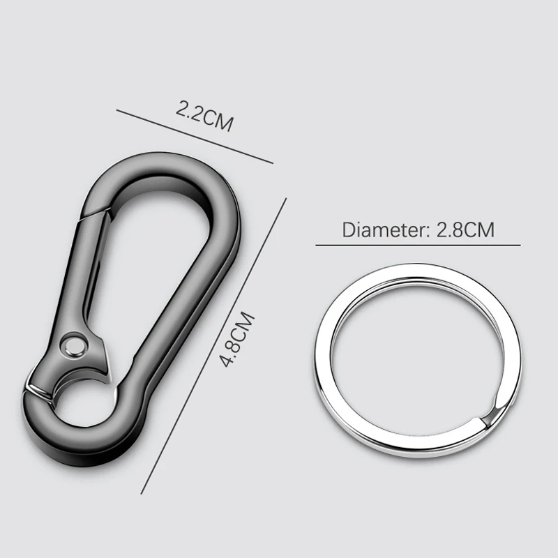 مشبك من الفولاذ المقاوم للصدأ للرجال ، سلسلة مفاتيح للتسلق ، مشبك حزام الخصر ، حلقة مفاتيح معلقة مضادة للفقد ، ديكور السيارة