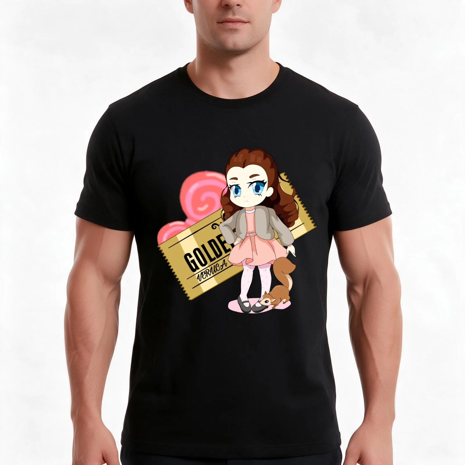 Veruca (Charlie and the Chocolate Factory) T-Shirt, Summer Casual Cotton Tee, Oversized Streetwear Tops, Vintage Graphic Print