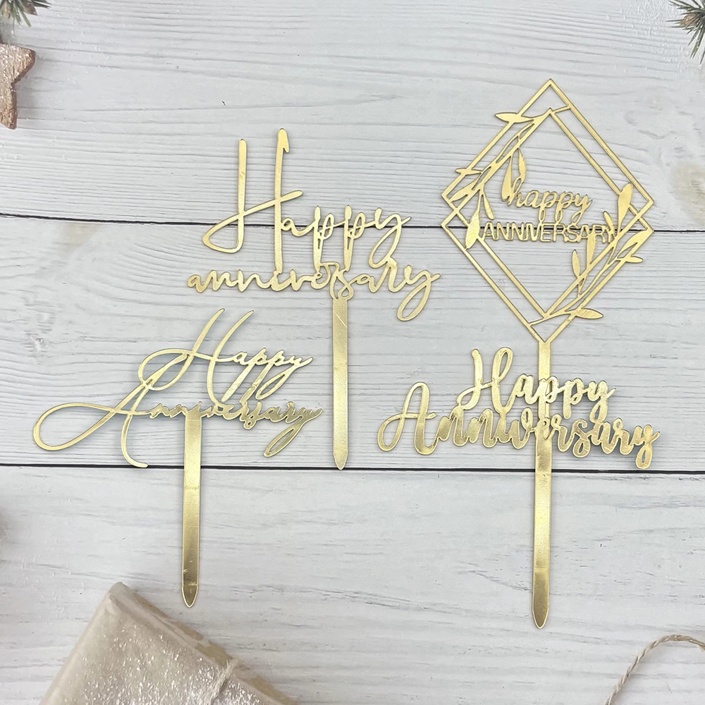 Hochzeitstag Tortenaufsatz Acryl Kuchendekoration Einsatz Partyzubehör Romantische Feier Dekor Paar Liebe Andenken – Detail 3