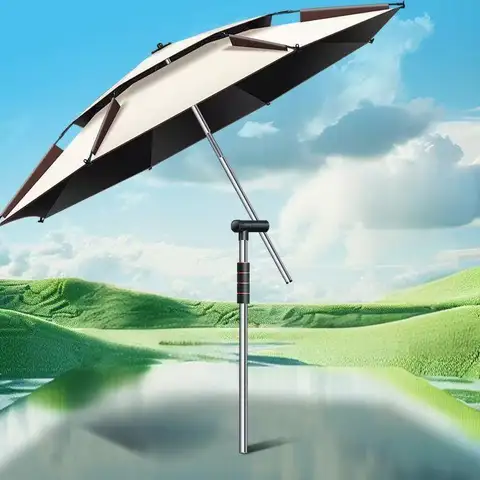 Fishing Umbrella 2.0-2.4M New Fashion Outdoor Sun Protection Windproof Waterproof Parasol Portable Large Beach Umbrella Shade