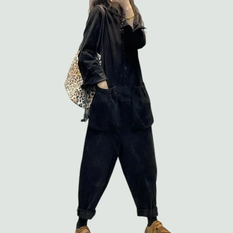 

Весенне-осенний новый женский комбинезон 2025 года, рабочая одежда с высокой талией, комбинезон большого размера