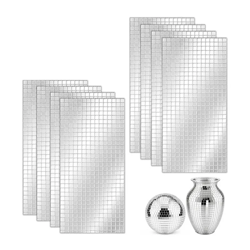AAAN-Self-Adhesive Mirror Mosaic Tiles 5X5mm, Square Glass Mirrors For Disco Ball & DIY Crafts
