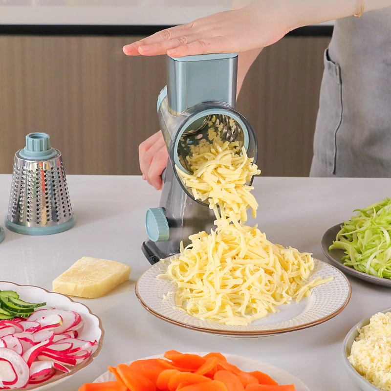 

Ручная роторная терка для сыра «все в 1, кухонные комбайны, измельчитель овощей, слайсер, терка для сыра, резак для соломы